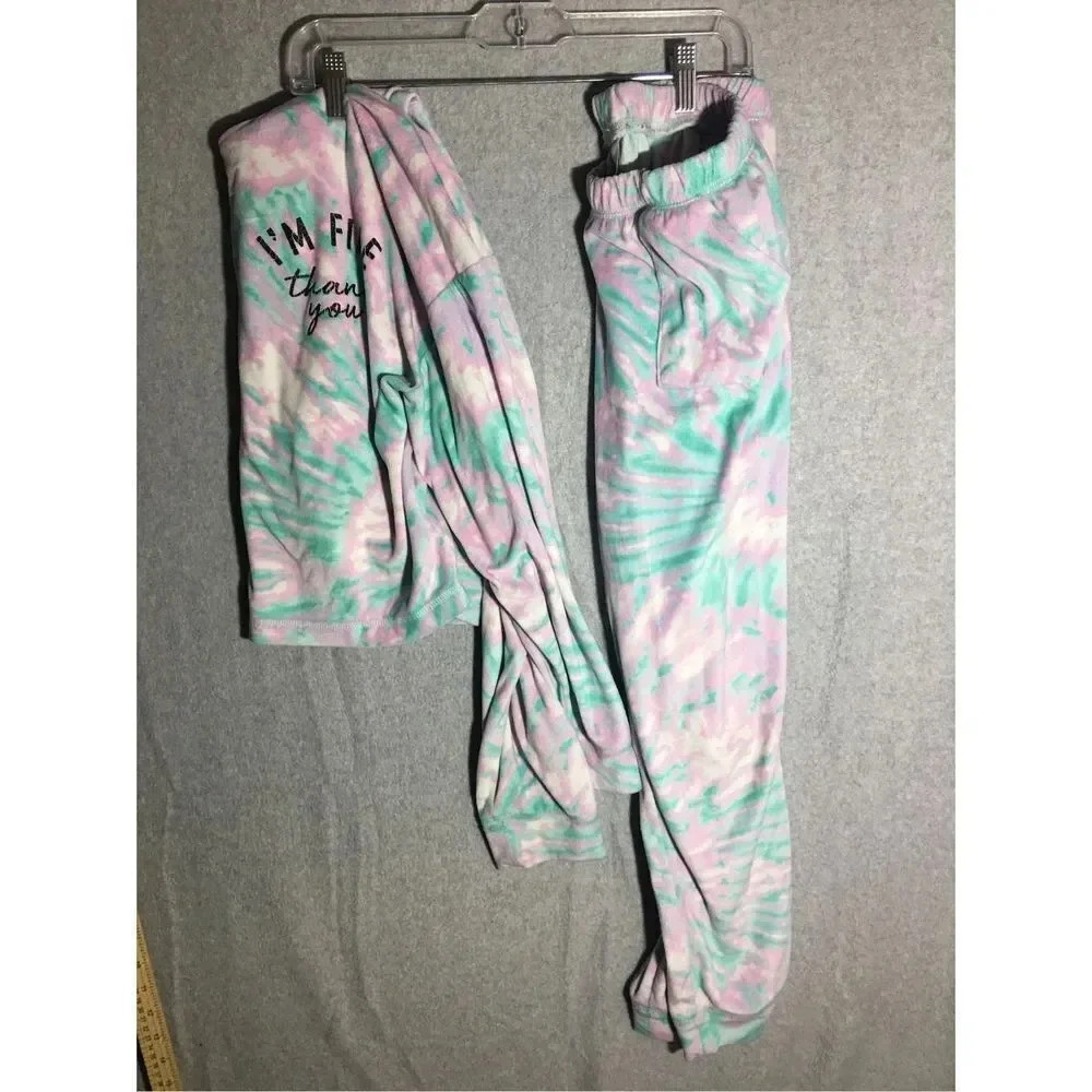 Girls Justice Tie Dye Set Pink Blue Casual Sleep Outfit Sift